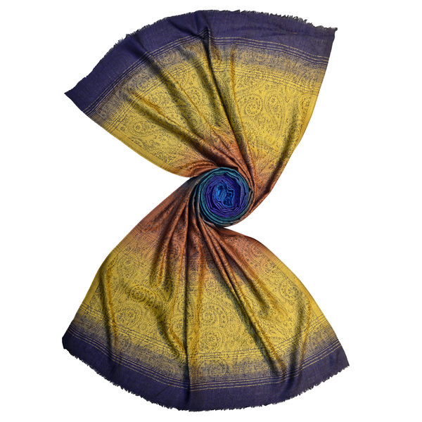 purple gold silk pashmina shawl, buy from stole manufacturers in india