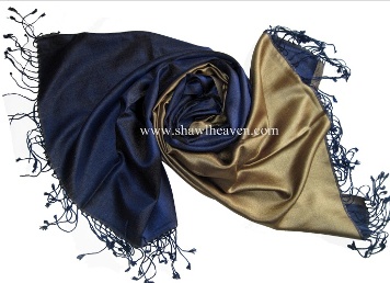 Silk woven jacquard shawl