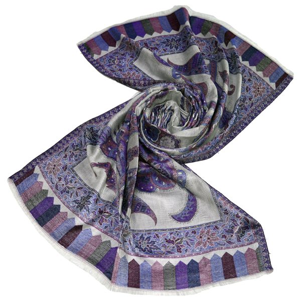azure floral design premium quality modal scarf