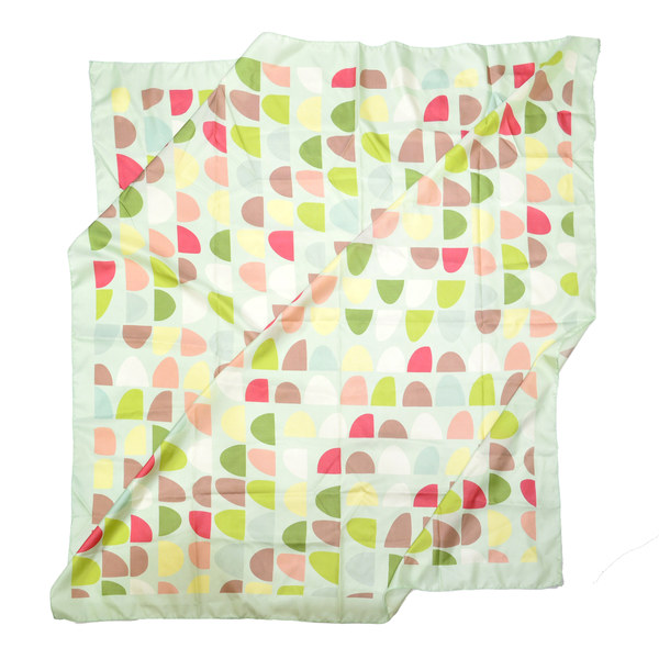 abstract repeat pattern silk square head scarf - Tri Star Overseas