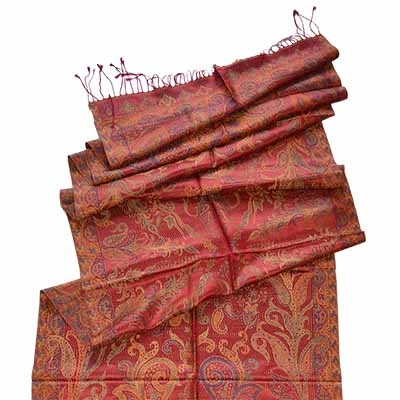 Red/Gold silk muffler, wholesale prices
