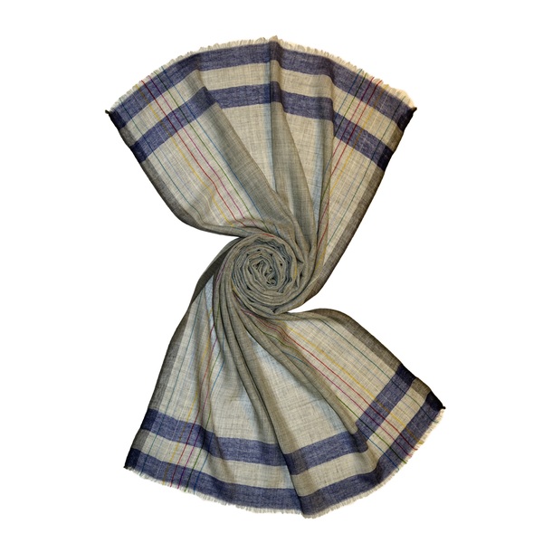 Light grey wool scarf made in india